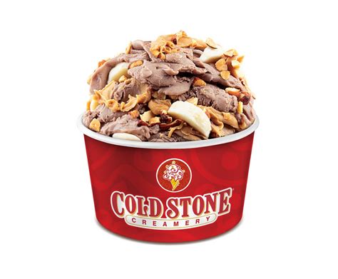 Nutrition facts cold stone - Calories. 350. Fat. 17g. Carbs. 46g. Protein. 5g. There are 350 calories in 1 slice (130 g) of Cold Stone Creamery Cake Batter Confetti.